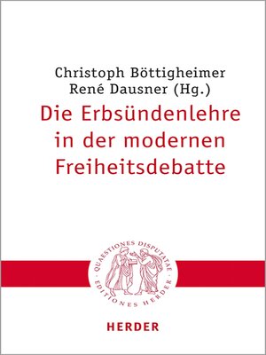cover image of Die Erbsündenlehre in der modernen Freiheitsdebatte